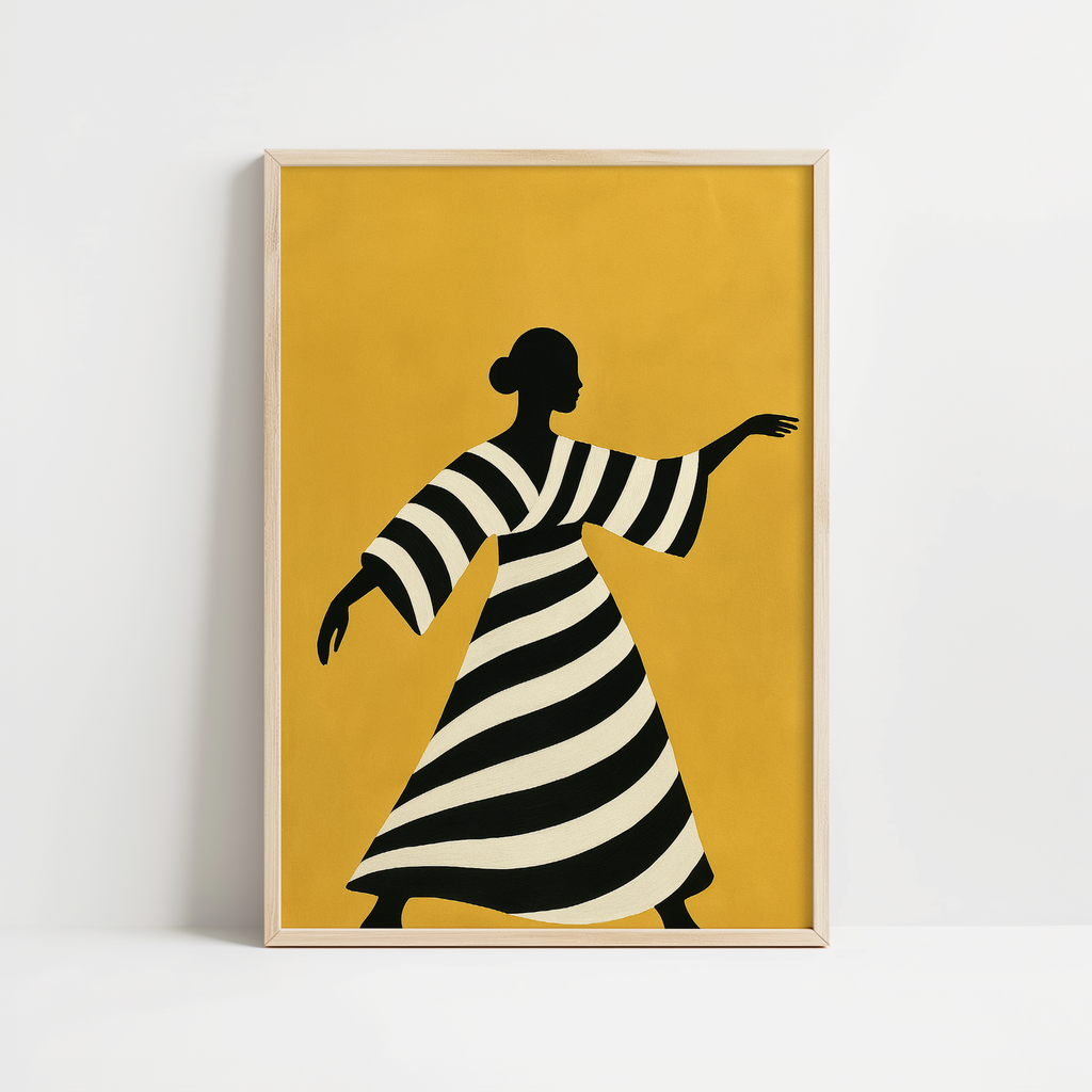 Yellow Minimalist Portrait Gallery Print