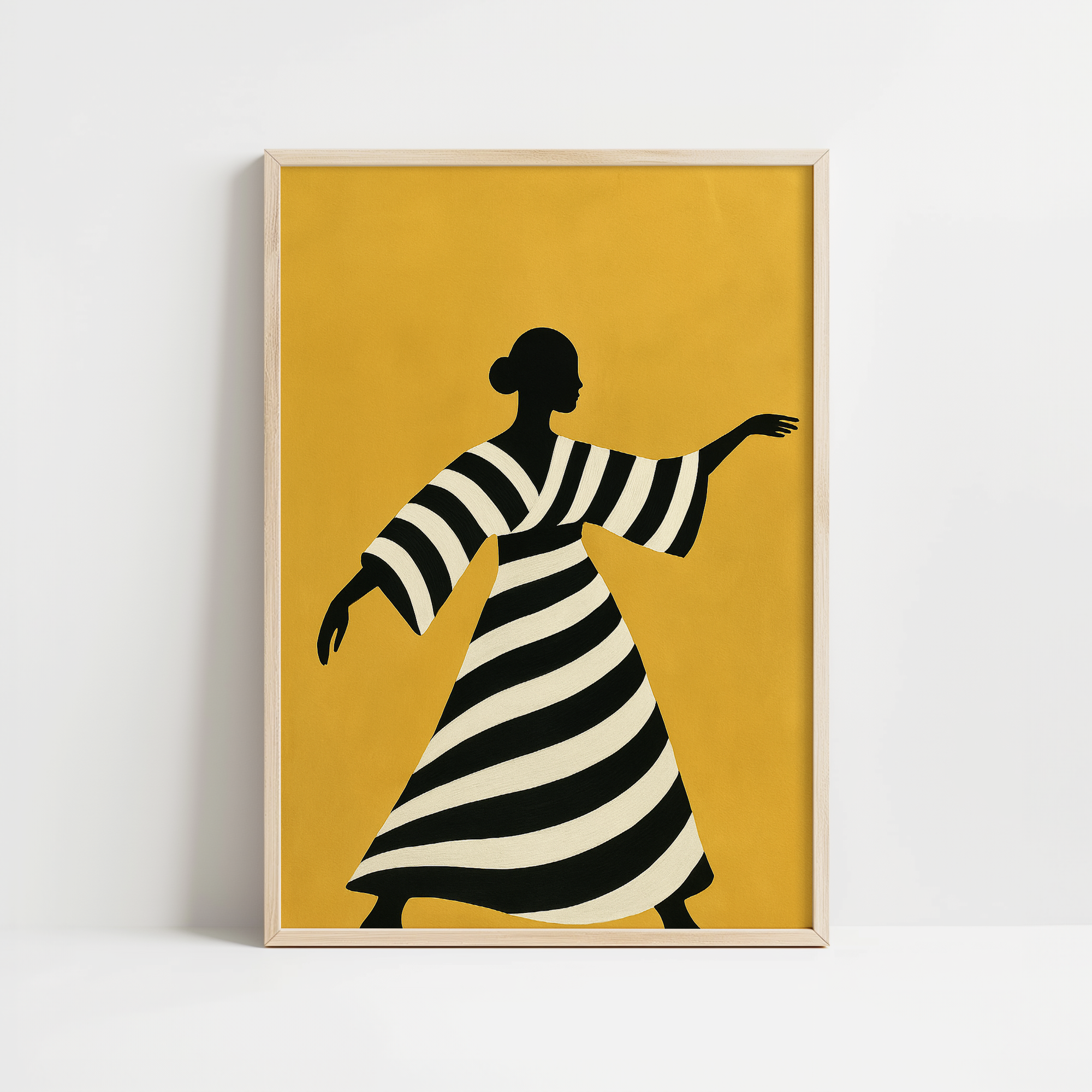 Yellow Minimalist Portrait Gallery Print