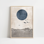 Japandi Ocean Sun Print