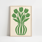 Scandinavian Green Vase Print