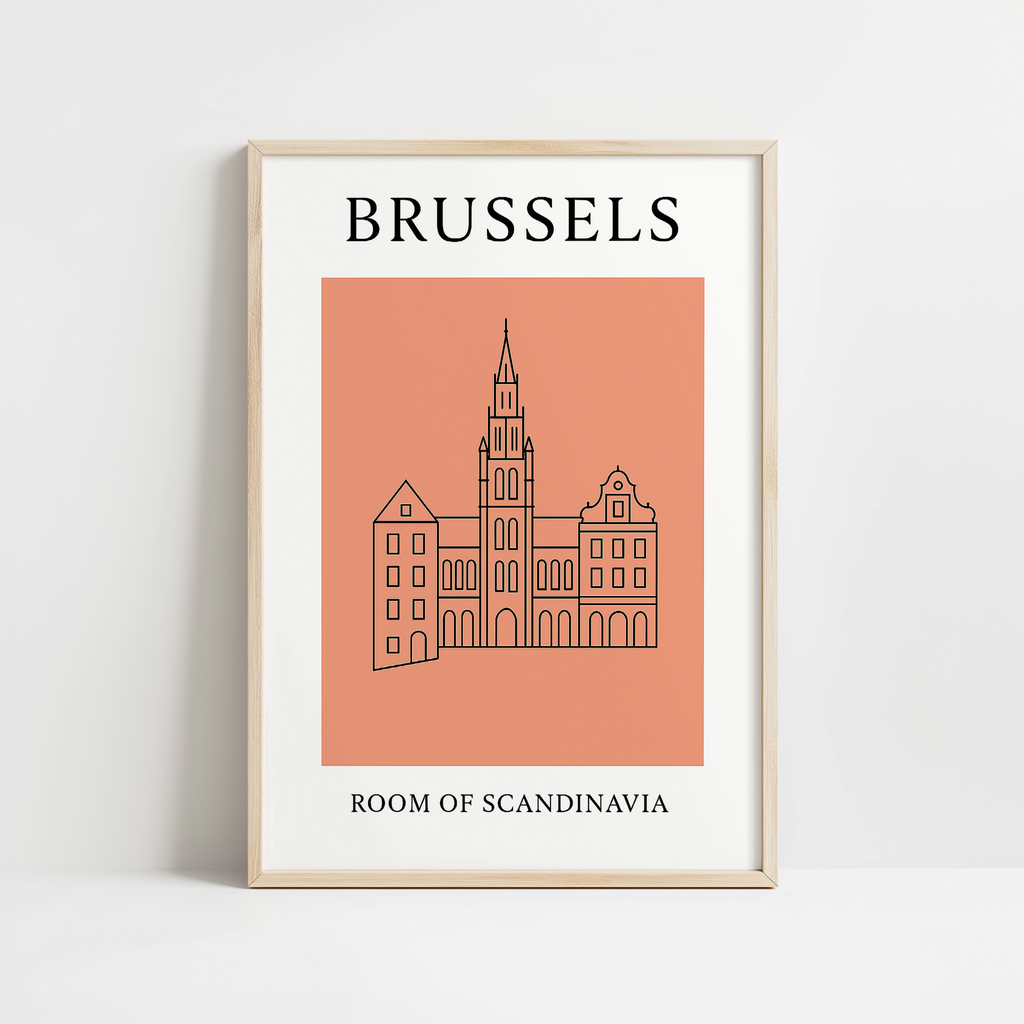 Brussels Minimalist City & Travel Print