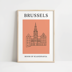 Brussels Minimalist City & Travel Print