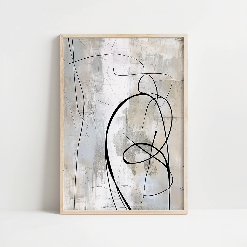 Modern Artful Line Print
