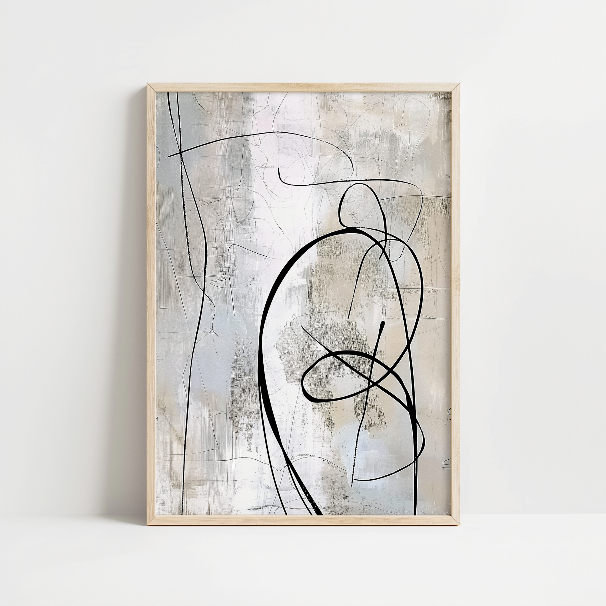 Modern Artful Line Print