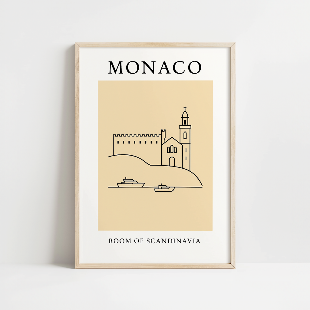 Monaco Minimalist City & Travel Print