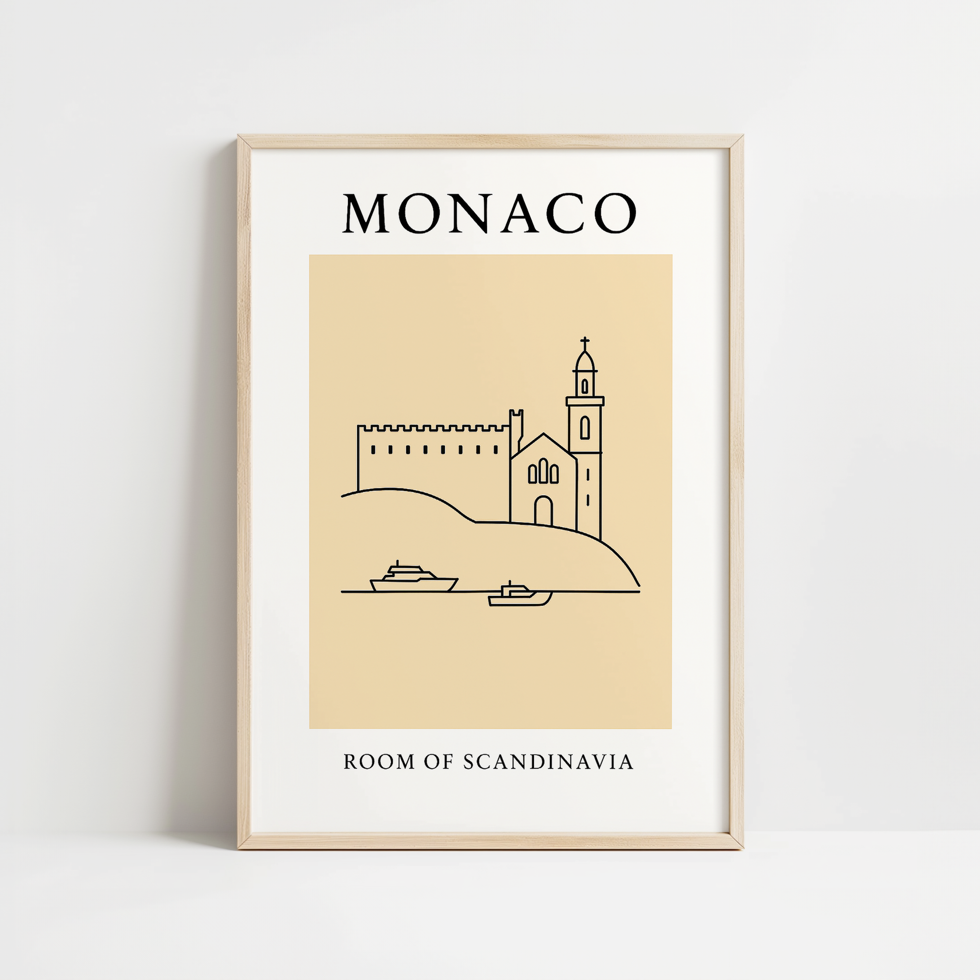 Monaco Minimalist City & Travel Print