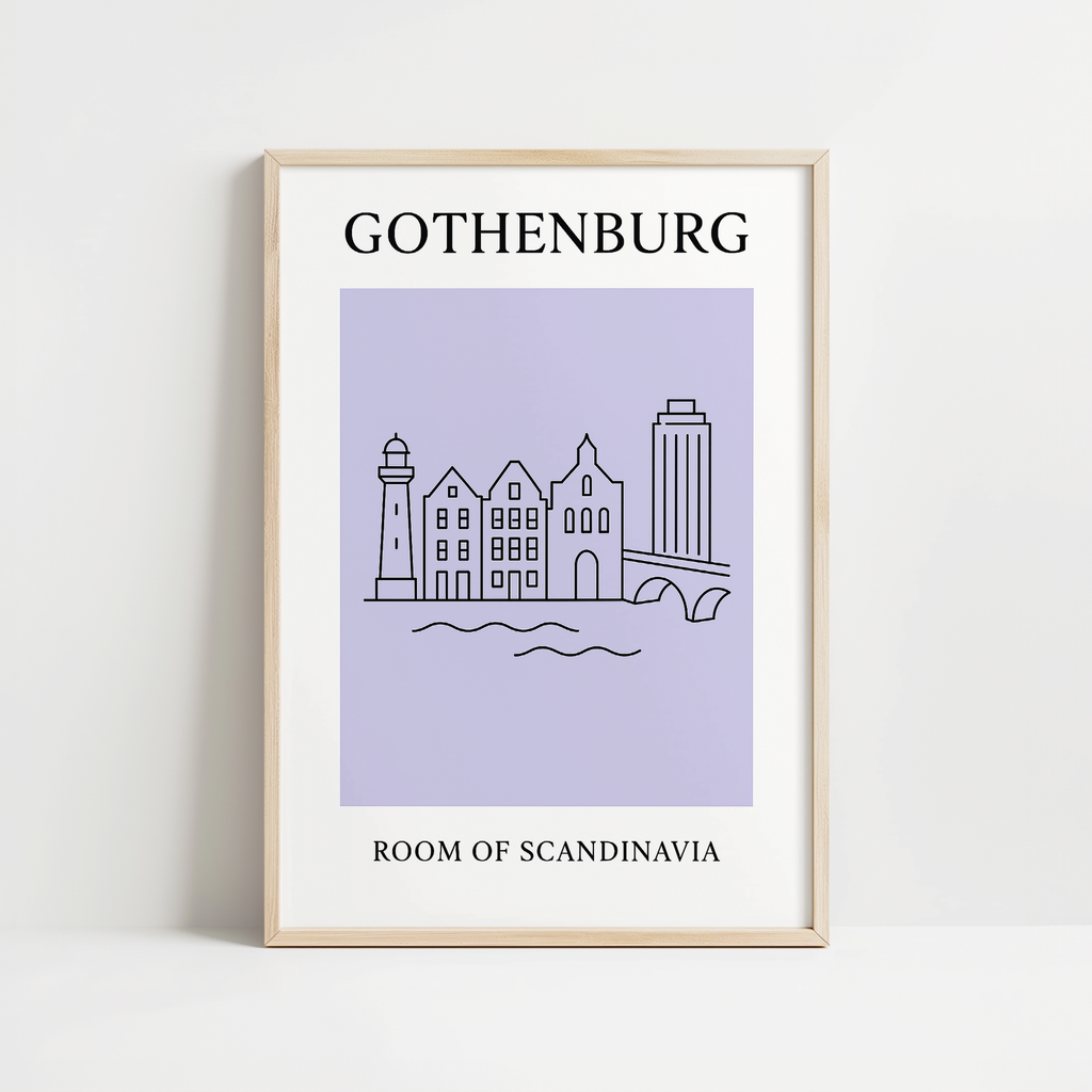 Gothenburg Minimalist City & Travel Print