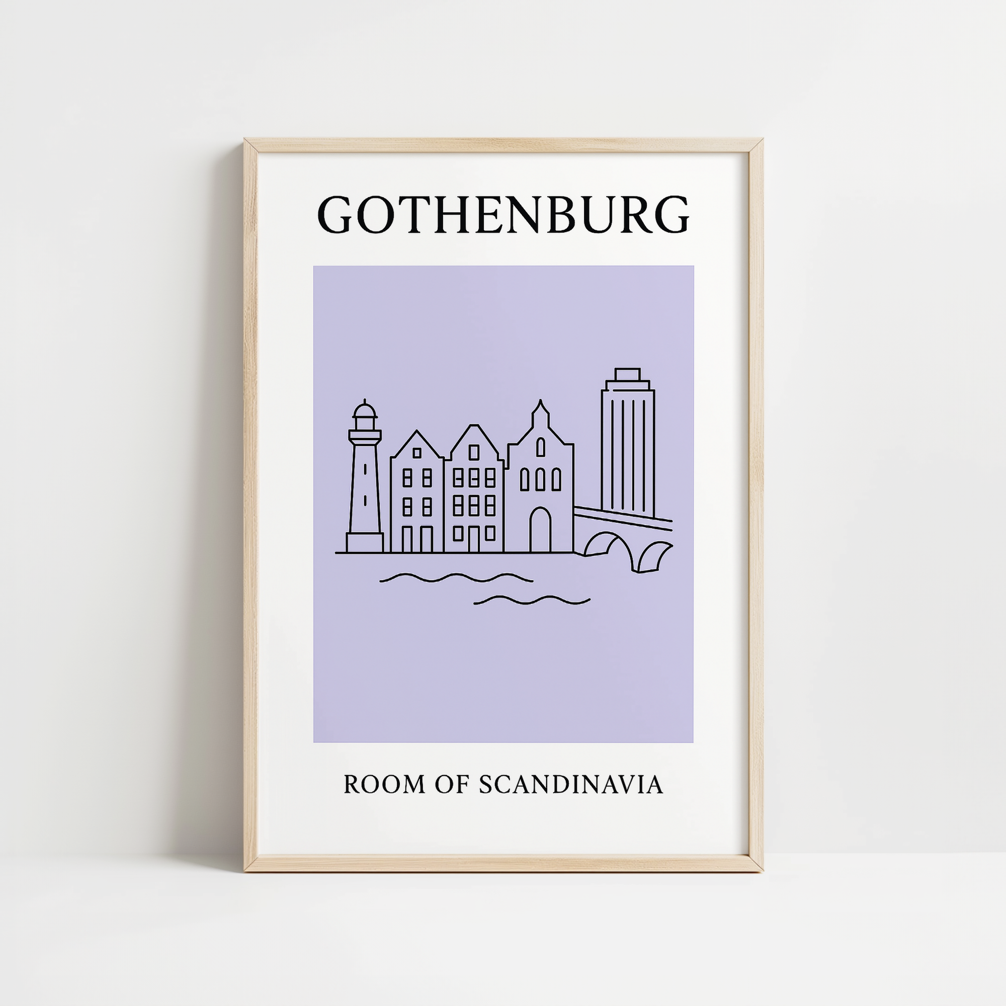 Gothenburg Minimalist City & Travel Print