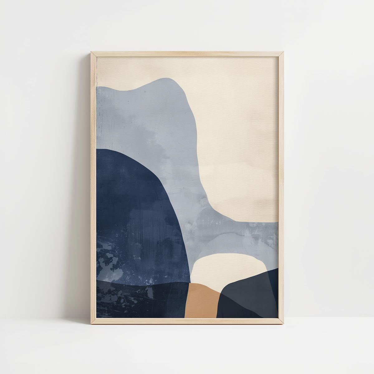 Blue Navy Shapes No.3 Print