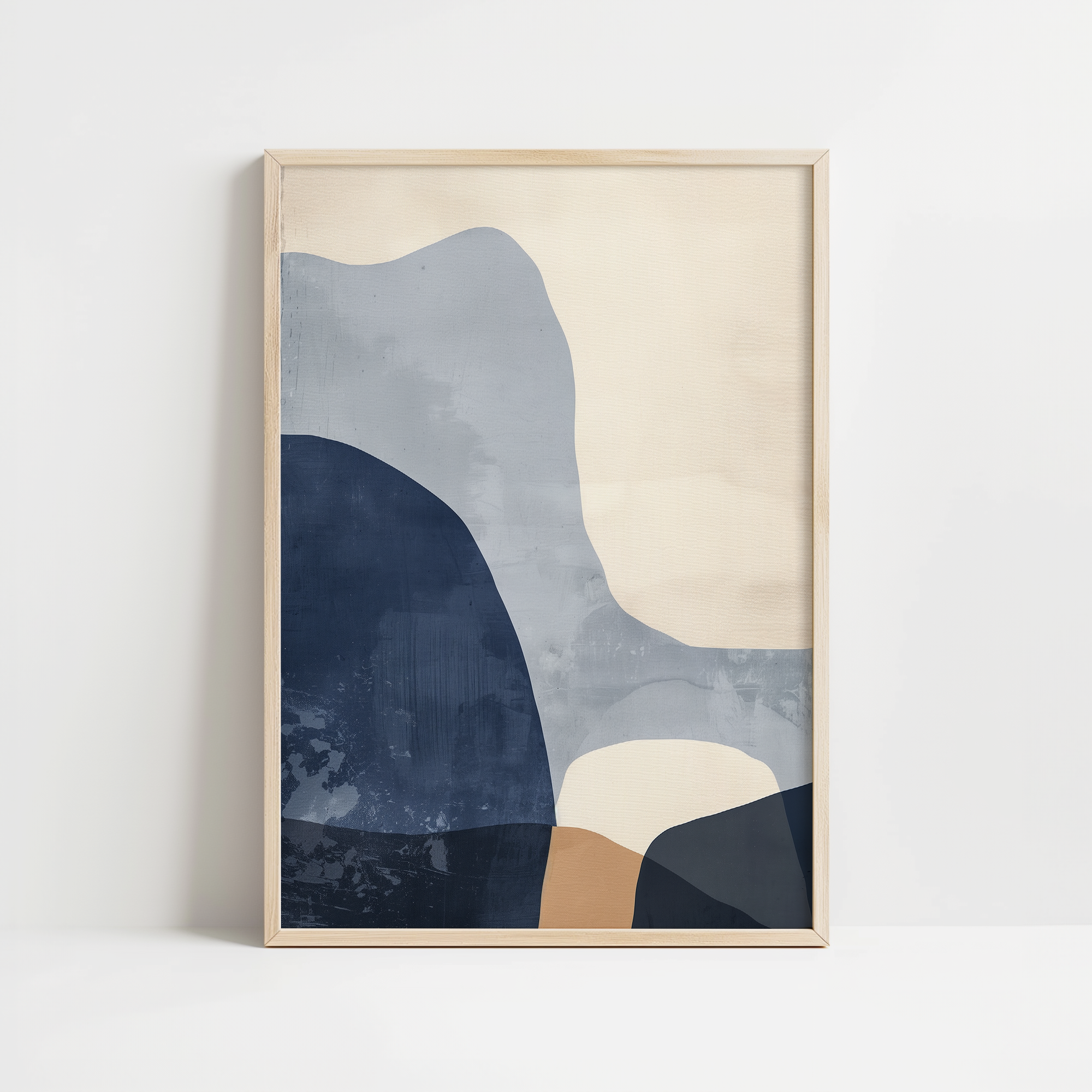 Blue Navy Shapes No.3 Print
