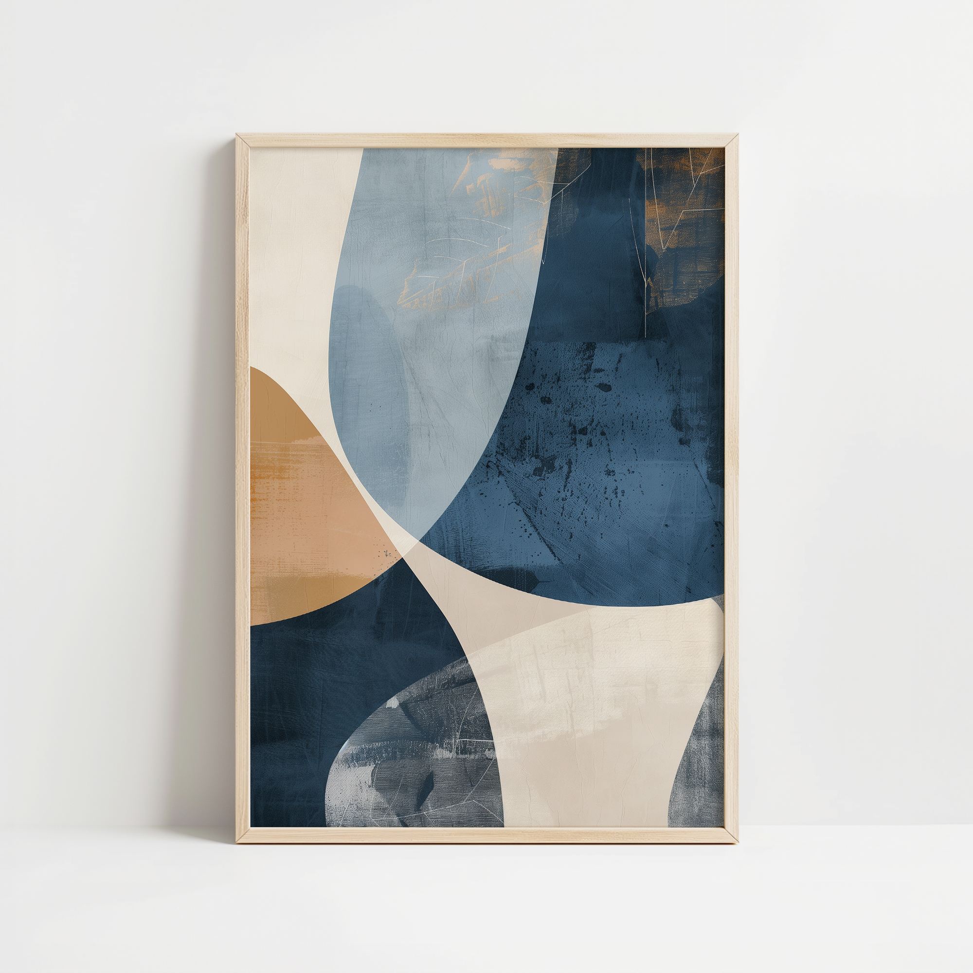 Blue Navy Shapes No.2 Print
