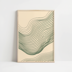 Flowing Wave Lines Print