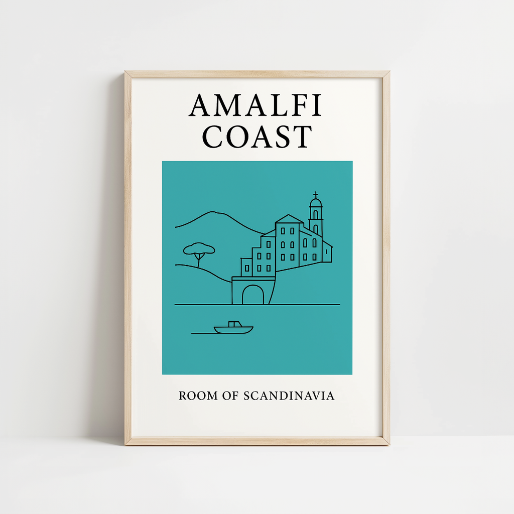 Amalfi Coast Minimalist City & Travel Print