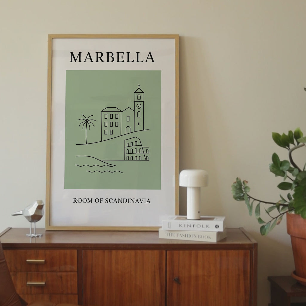 Marbella Minimalist City & Travel Print