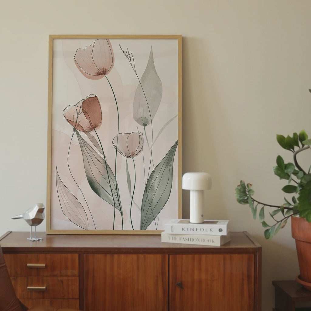 Blush Tulip Elegance Print