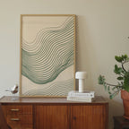 Flowing Wave Lines Print