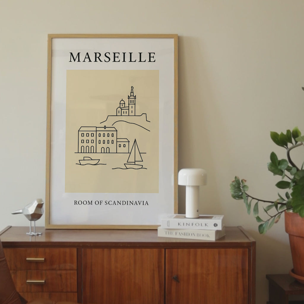 Marseille Minimalist City & Travel Print