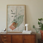 Green Terracotta Botanical Print