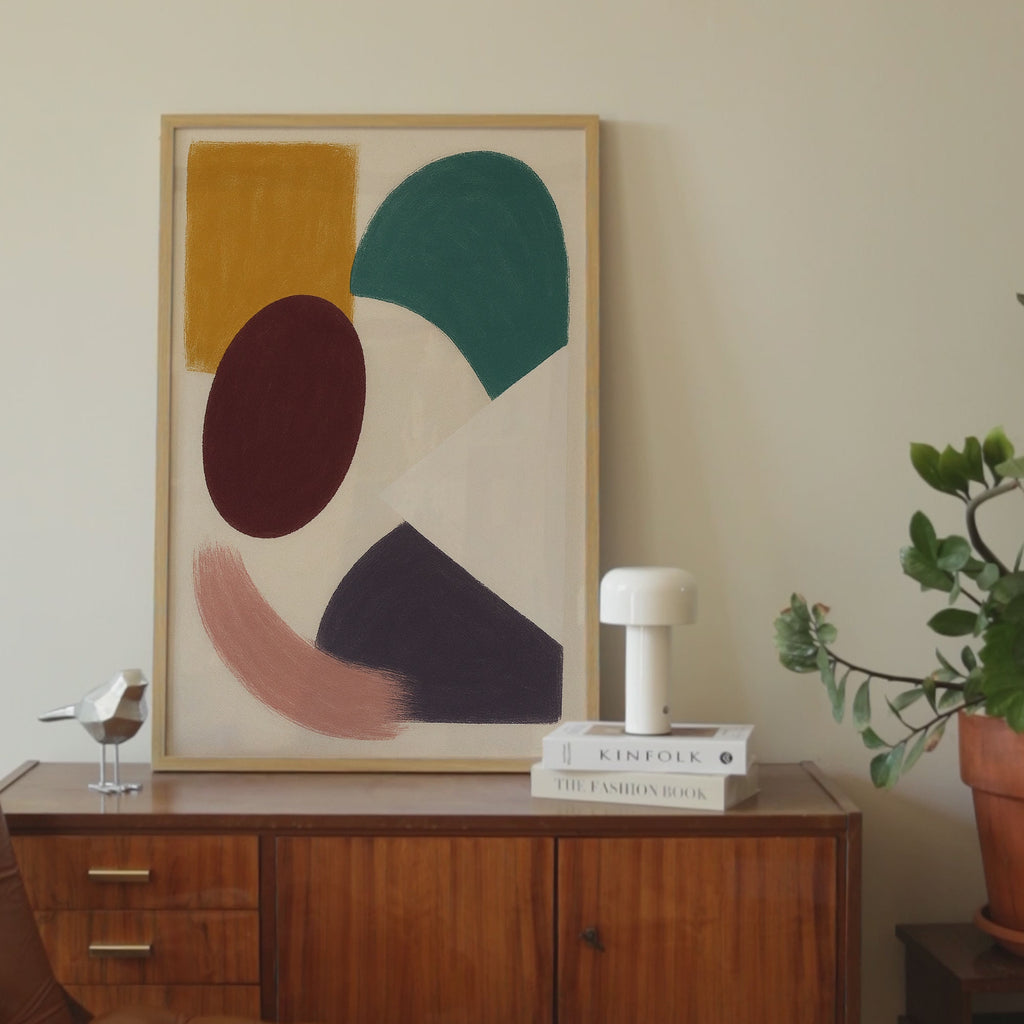 Geometric Color Harmony Print