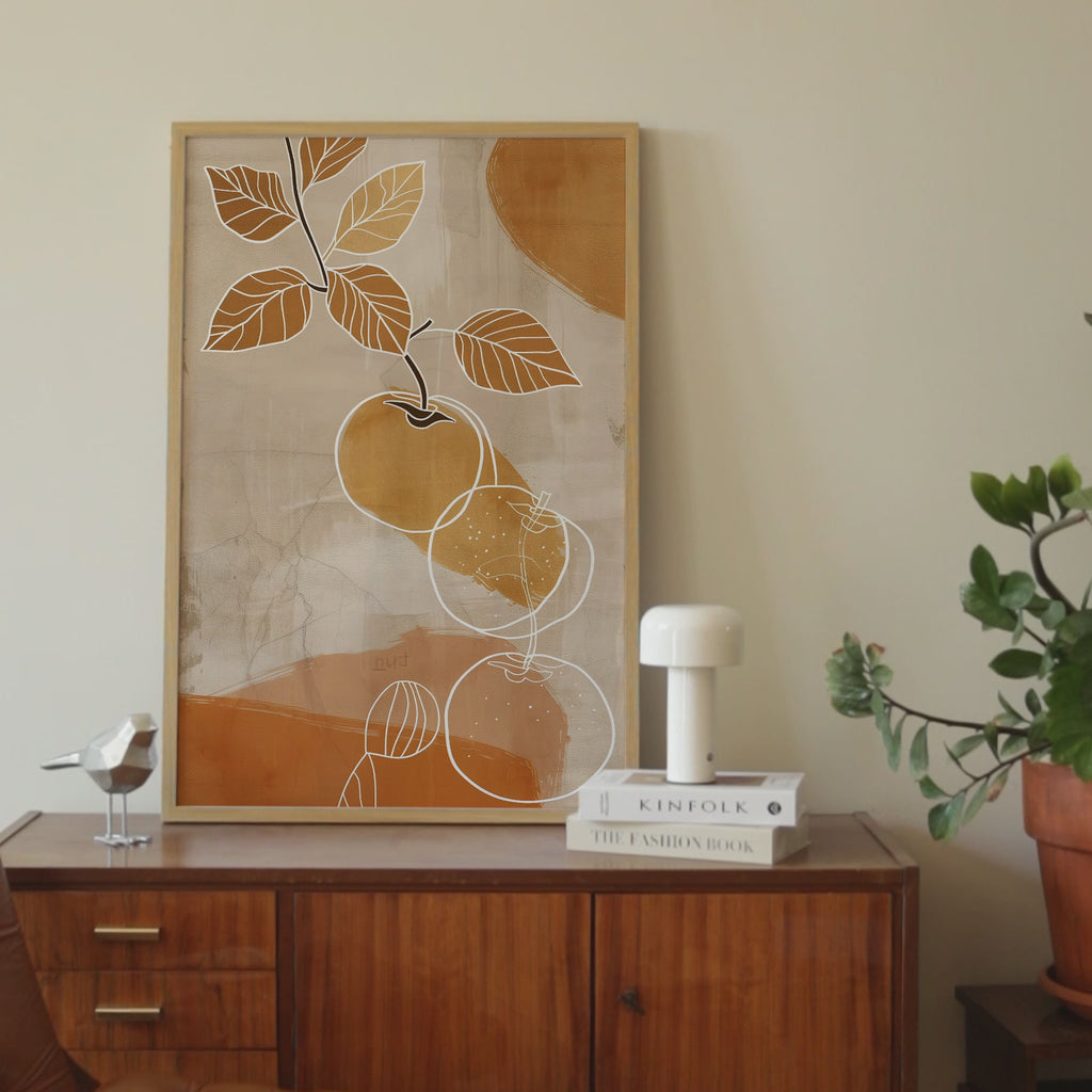 Scandinavian Orange Composition Print