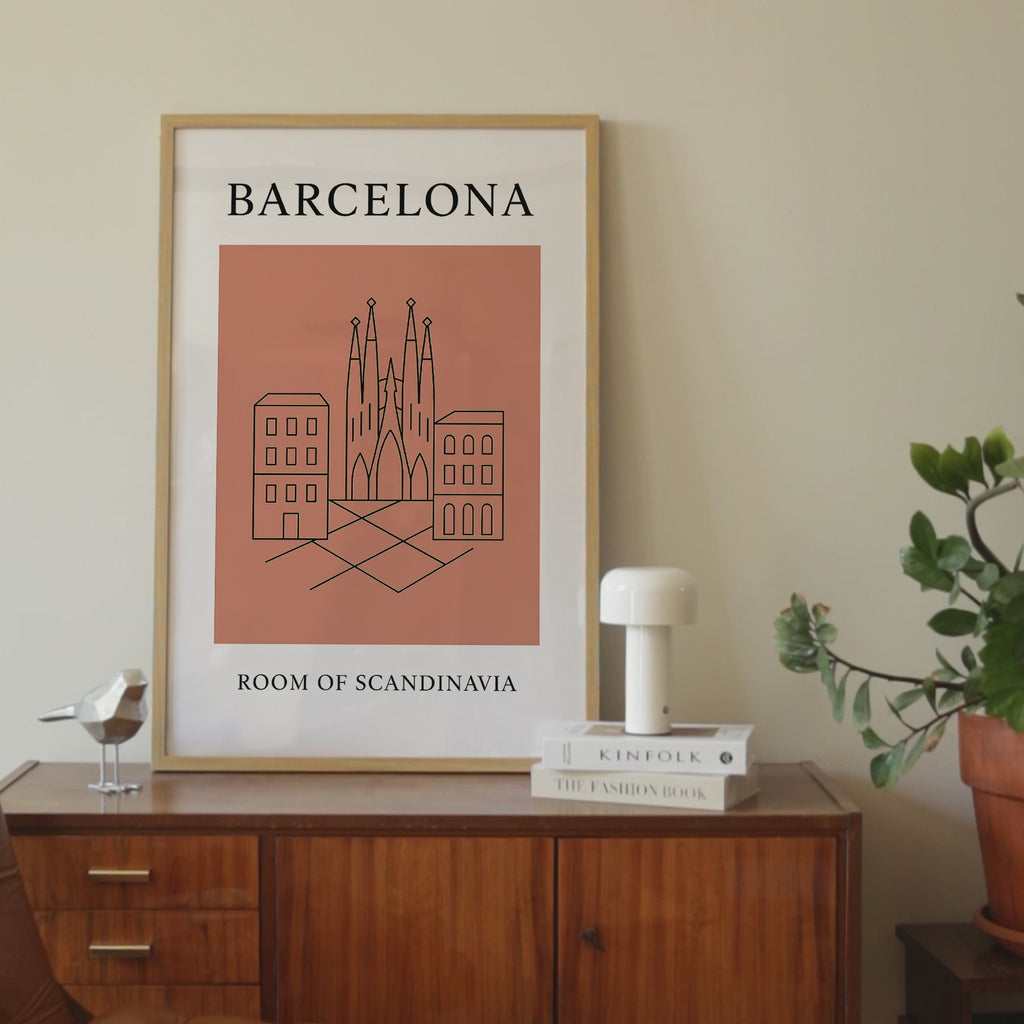 Barcelona Minimalist City & Travel Print