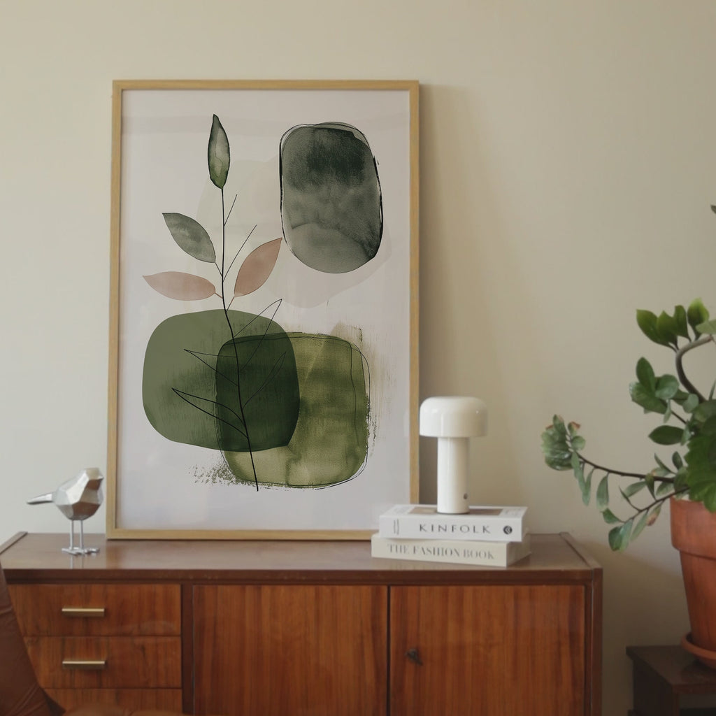 Earthy Botanical Shapes Print