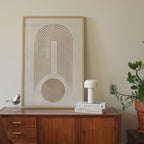 Neutral Line Abstract Art Print