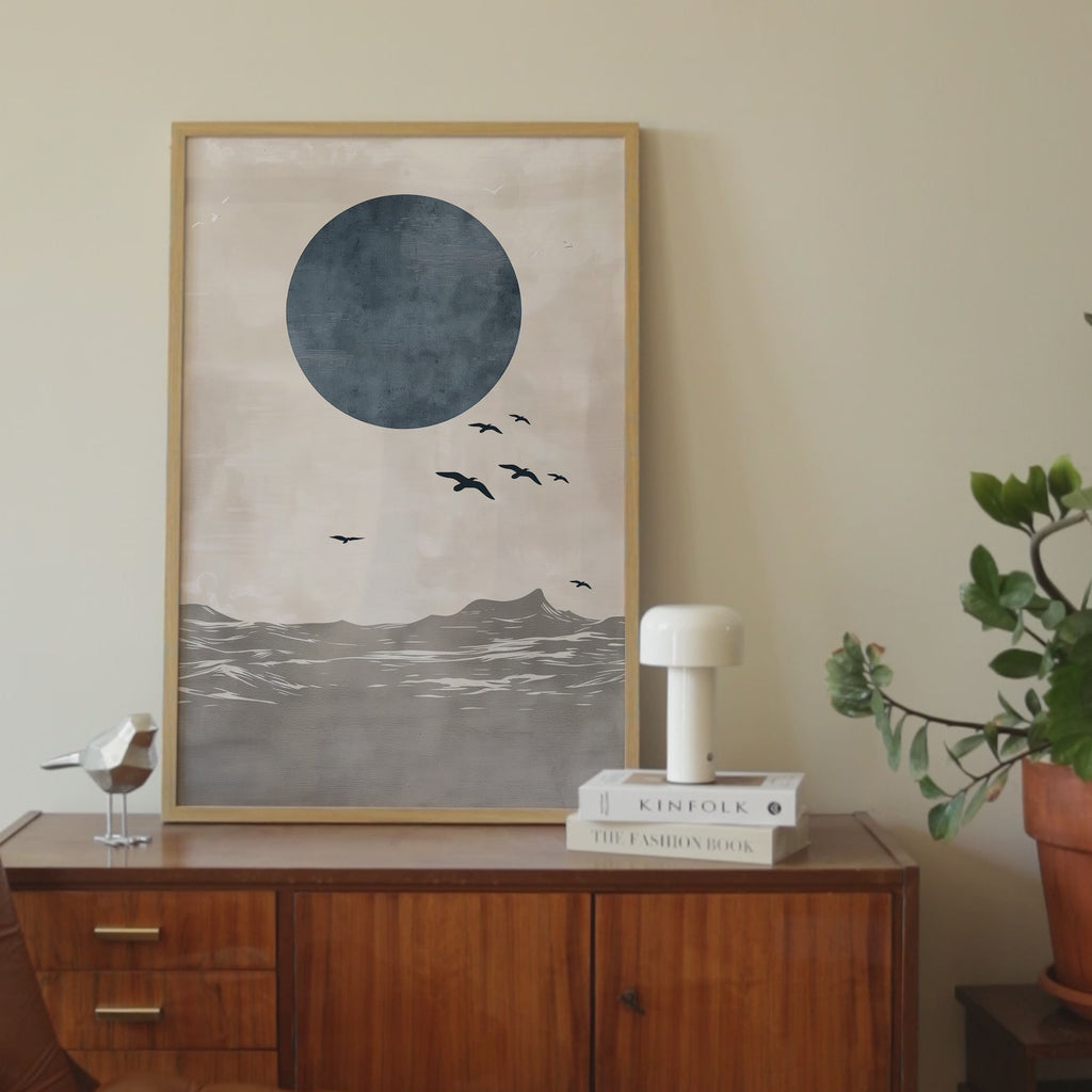 Japandi Ocean Sun Print
