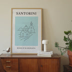 Santorini Minimalist City & Travel Print