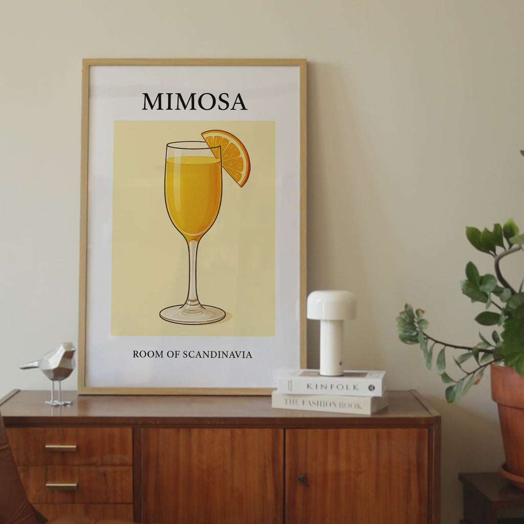 Retro Mimosa Cocktail Print
