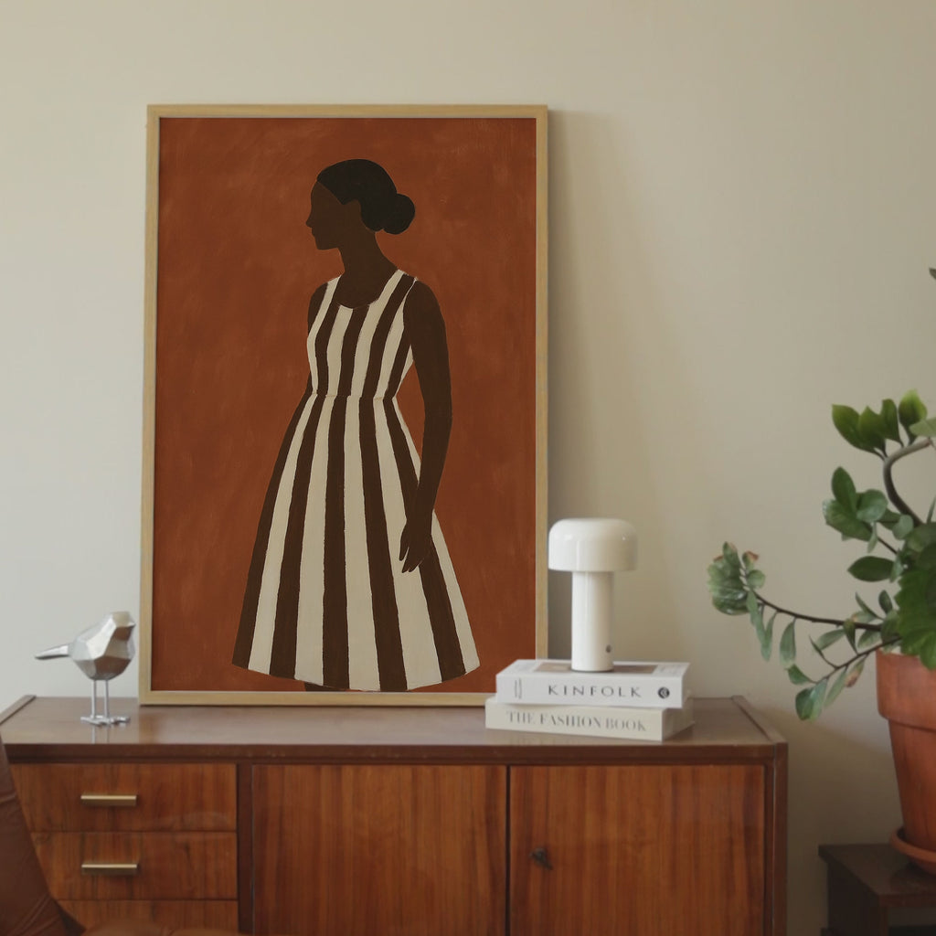 Minimalist Terracotta Portrait Print