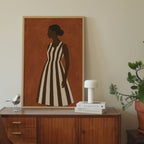 Minimalist Terracotta Portrait Print