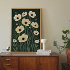 Soft Cream Florals Print