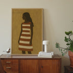 Golden Minimalist Portrait Print