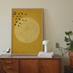 Japandi Yellow Sun Print