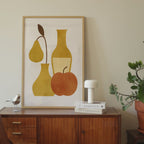 Abstract Pear & Apple Kitchen Print