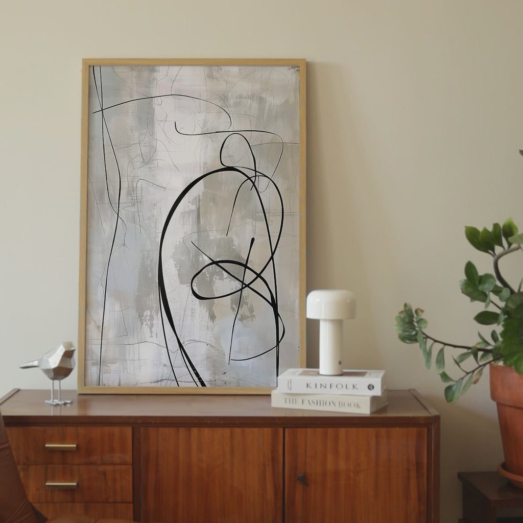 Modern Artful Line Print