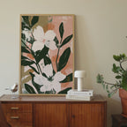 White Bloom Contrast Print