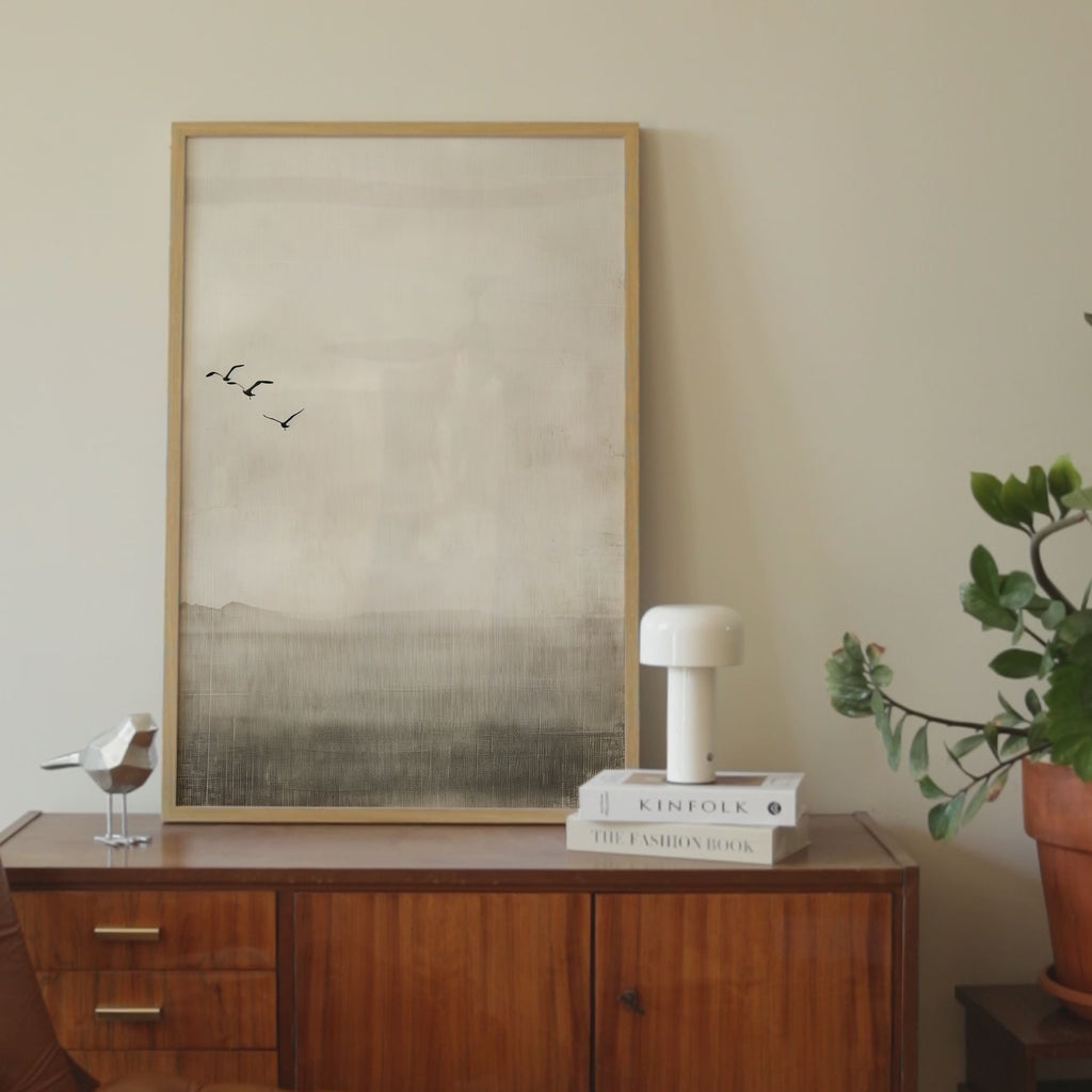 Calm Birds Japandi Print