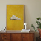 Golden Yellow Cloud Sky Print