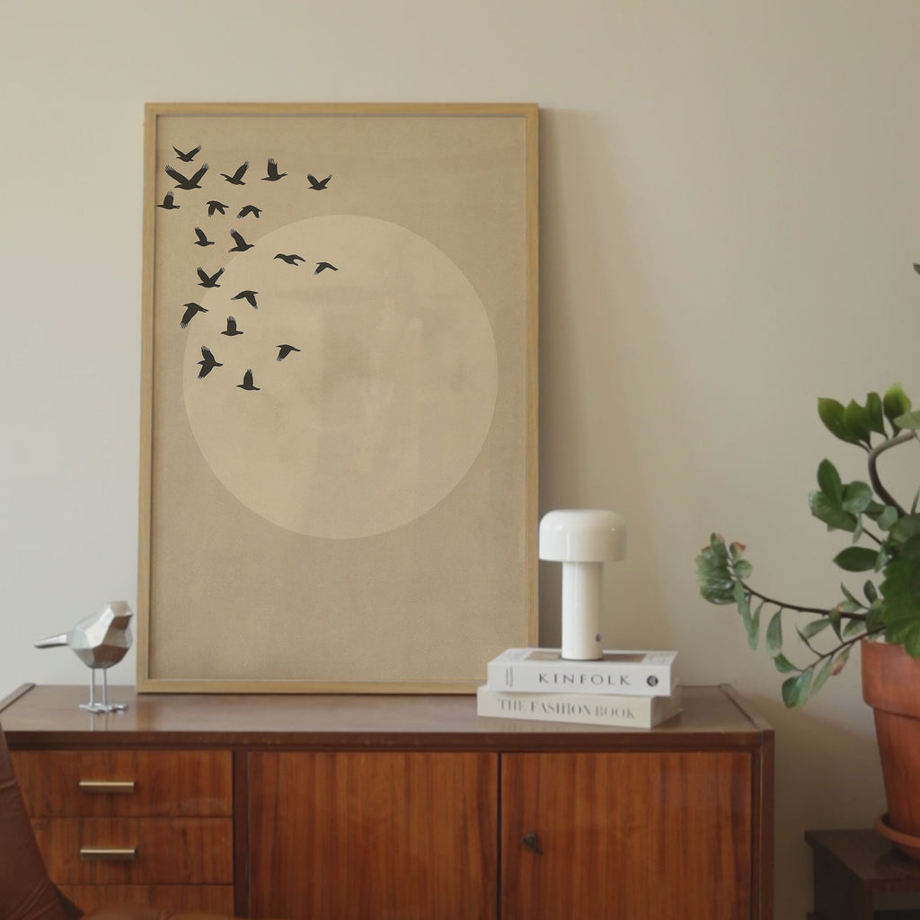 Japandi Beige Earth Tone Print