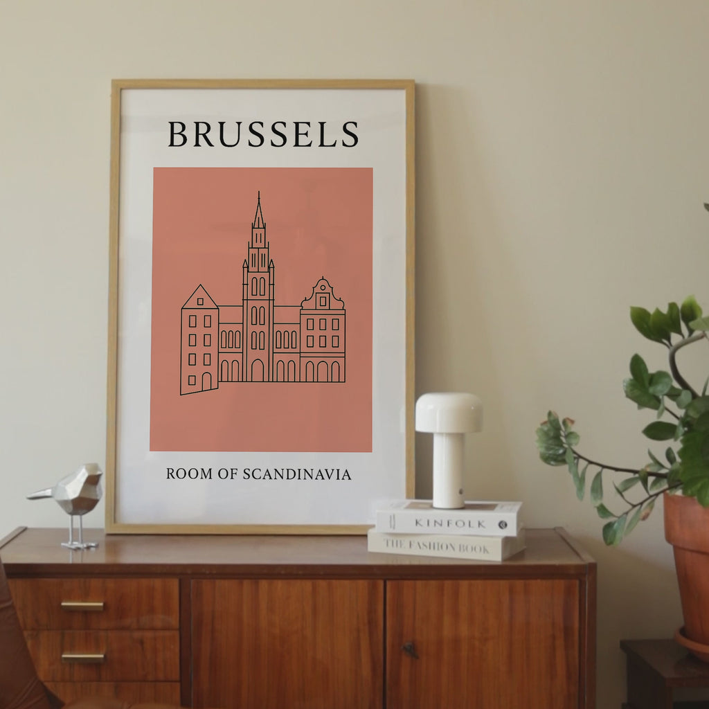 Brussels Minimalist City & Travel Print