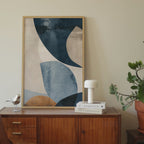 Blue Navy Shapes No.1 Print