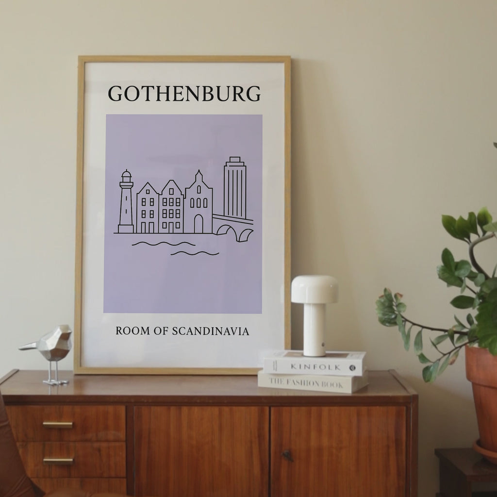 Gothenburg Minimalist City & Travel Print