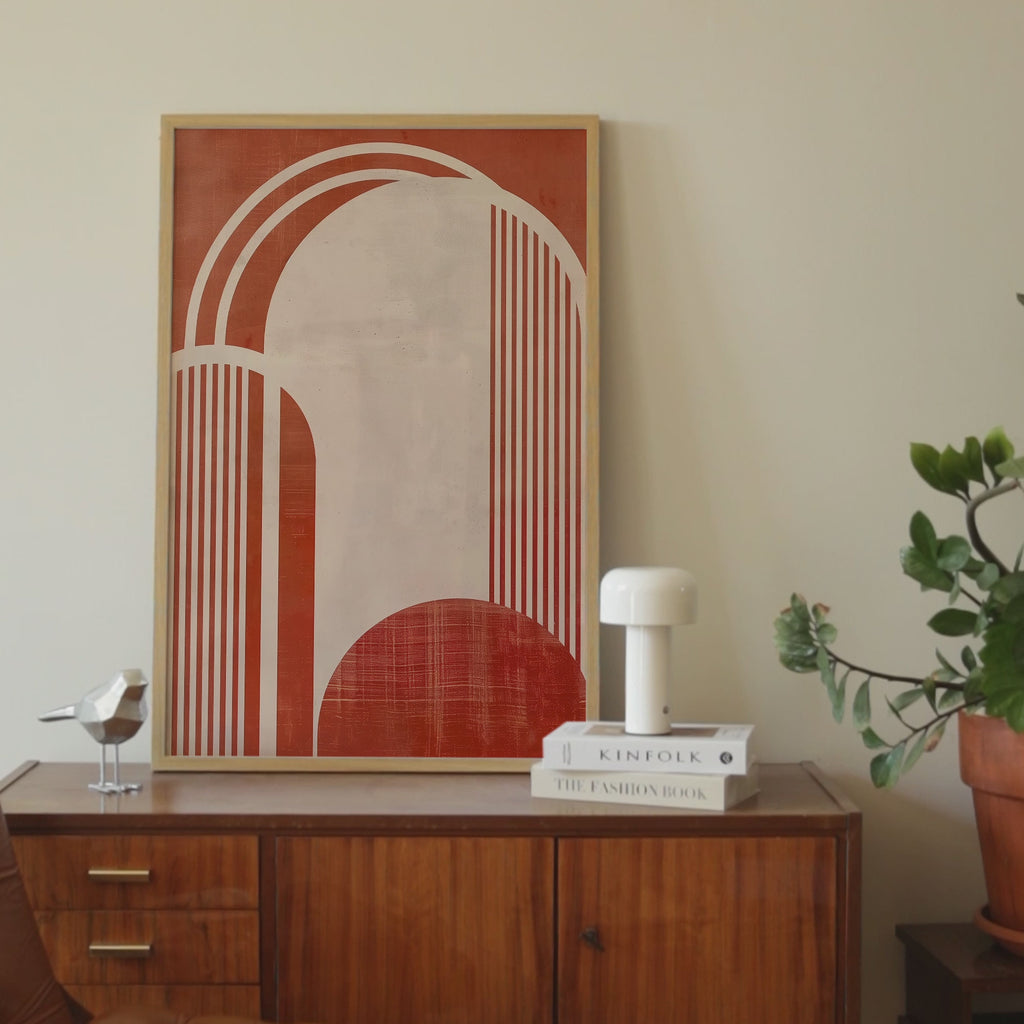 Bold Red Arch Print