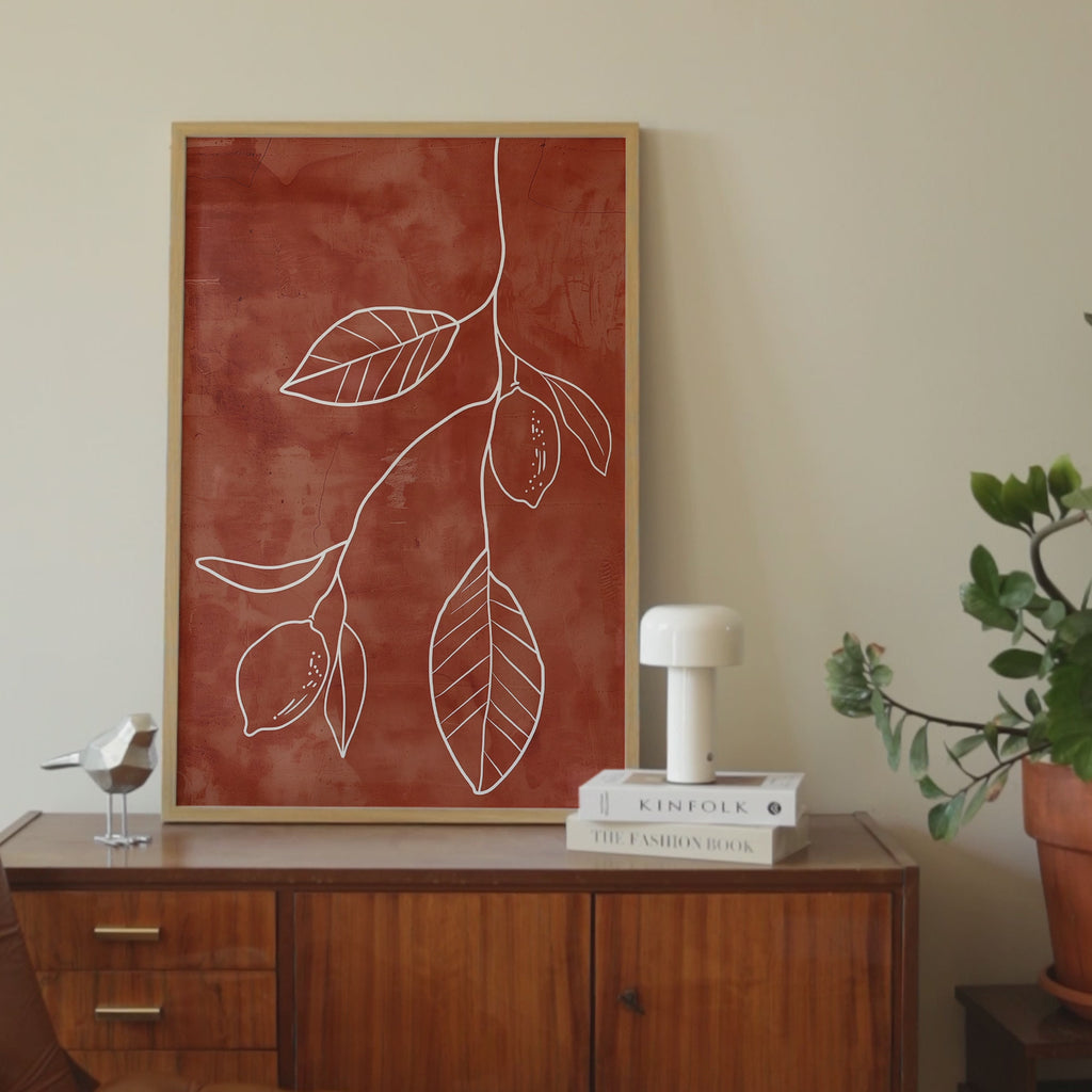 Citrus Line Drawing Print