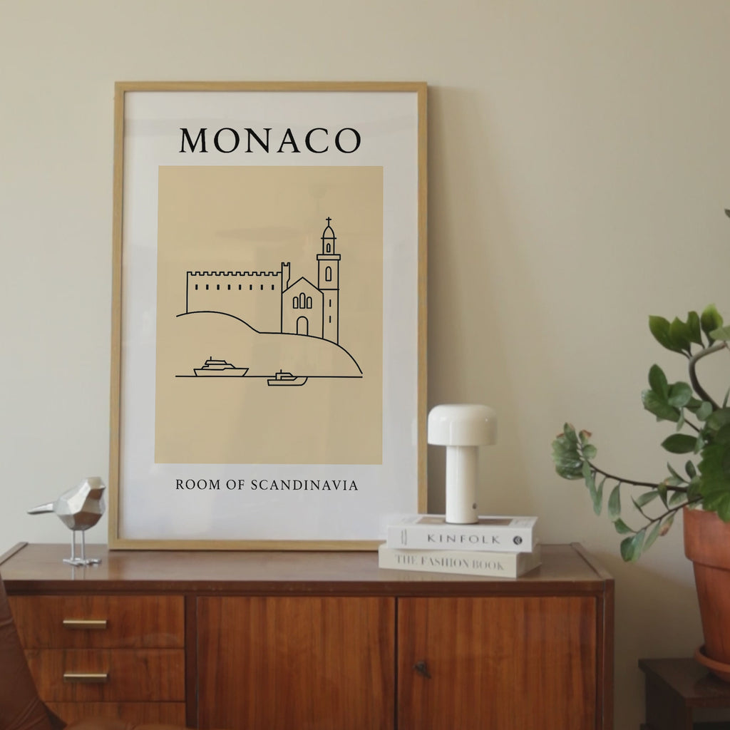 Monaco Minimalist City & Travel Print