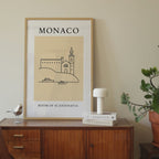 Monaco Minimalist City & Travel Print