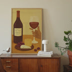 Warm Neutral Wine Art Print