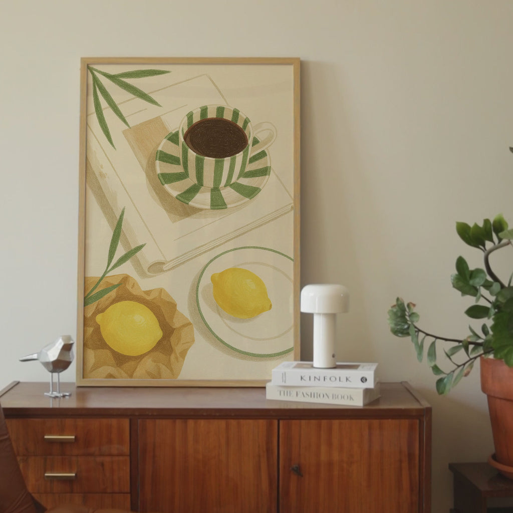 Scandinavian Coffee & Lemon Print